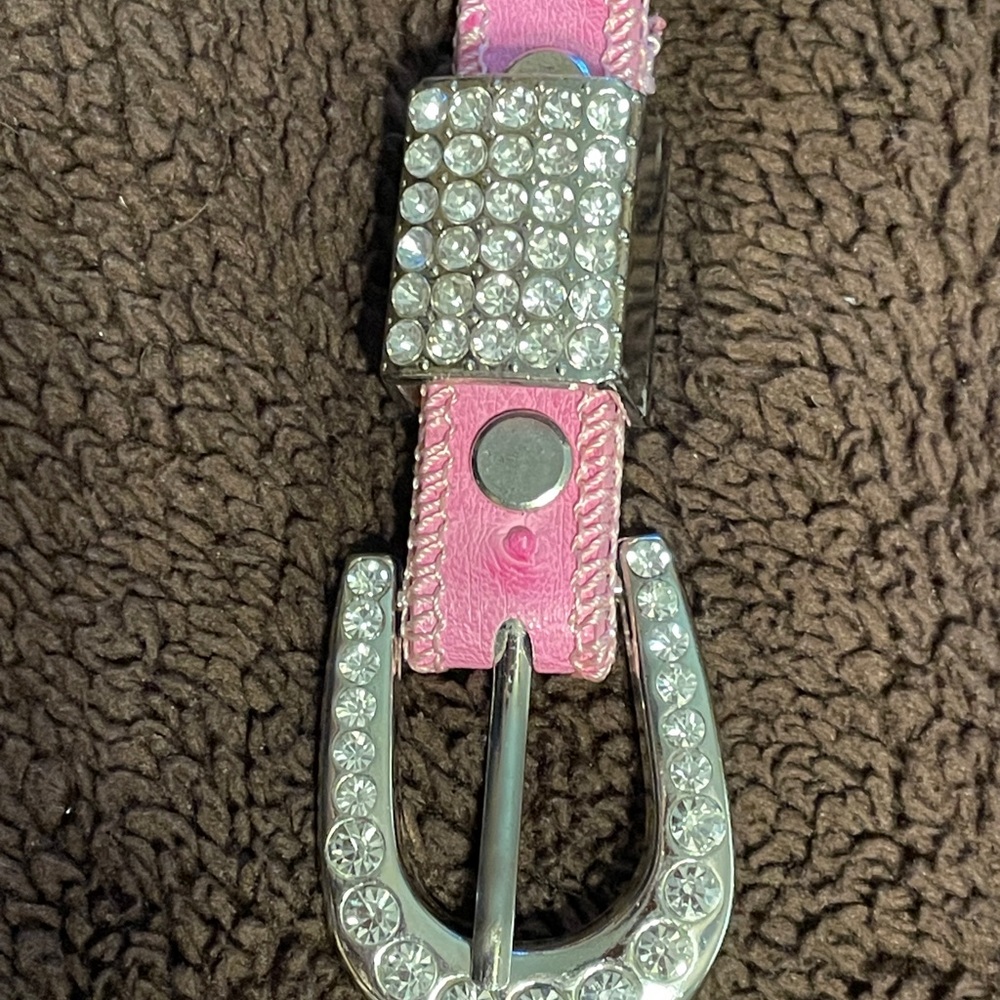 Pink Rhinestone Kids Belt